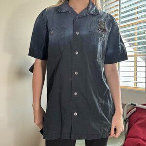 Vintage Harley-Davidson Black Short Sleeve Button-Up Shirt – Size L